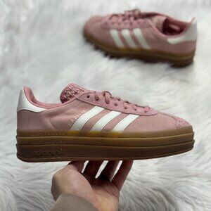 Adidas Gazelle Bold Wonder Mauve Off White Gum Womens JS3903 NEW Multi Sz
